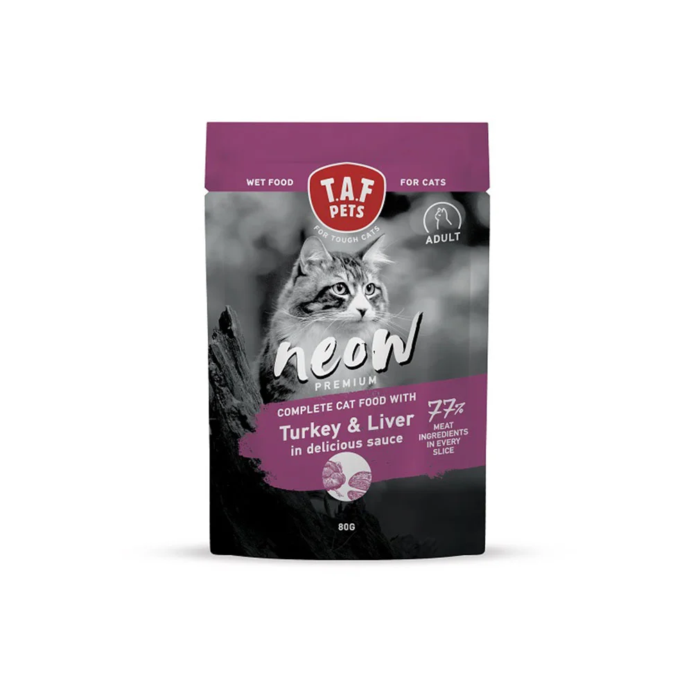 Φωτογραφία προϊόντος: Taf Pets Υγρή Τροφή Γάτας Taf Neow Adult με Γαλοπούλα + Συκώτι 80gr