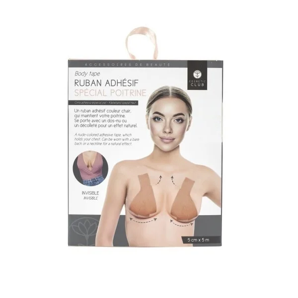 Φωτογραφία προϊόντος: COSMETIC CLUB Γυναικεία Αυτοκόλλητη Ταινία Στήθους - Body Tape 5cm x 5m - Μπεζ -