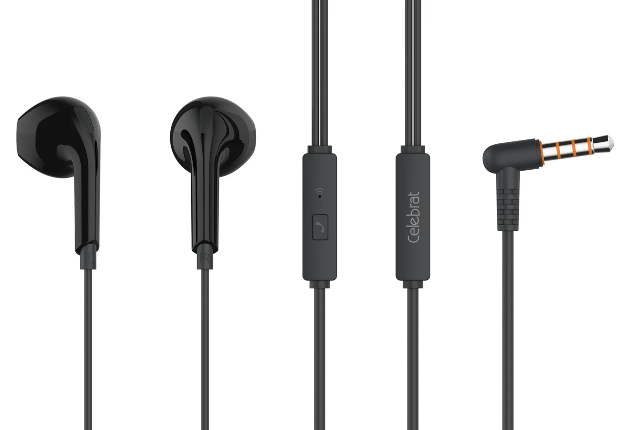 Φωτογραφία προϊόντος: CELEBRAT earphones με μικρόφωνο G20, 3.5mm σύνδεση, Φ14mm, 1.2m, μαύρα