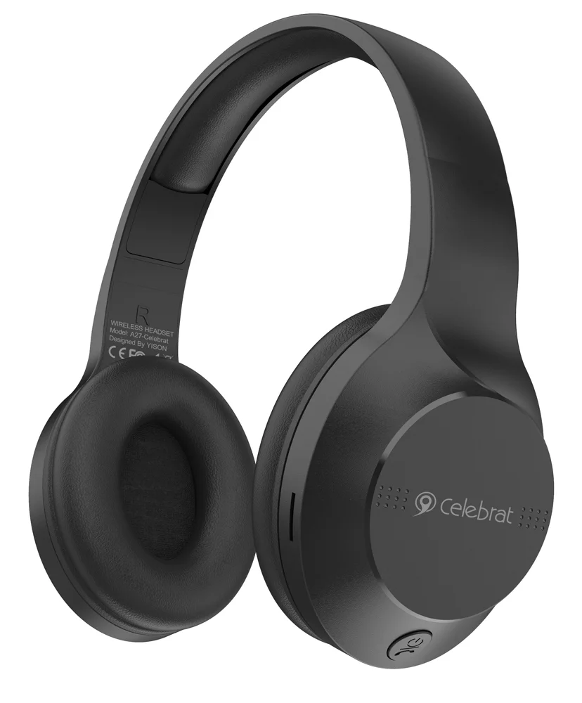Φωτογραφία προϊόντος: CELEBRAT headphones A27, wireless & wired, Bluetooth 5.3, Φ40mm, μαύρα