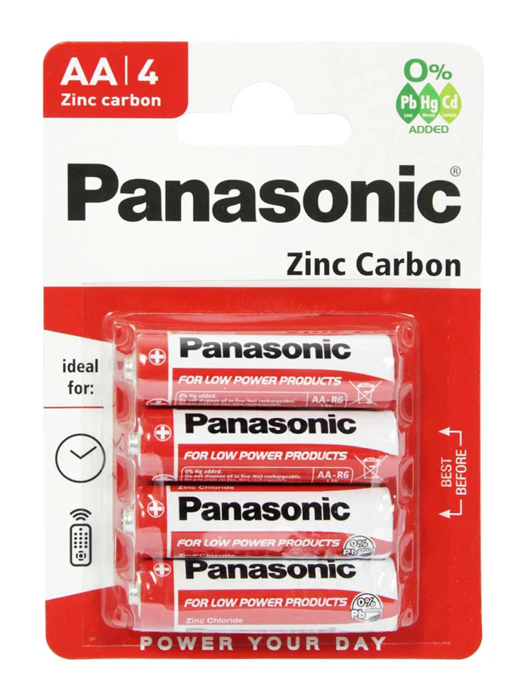 Φωτογραφία προϊόντος: PANASONIC μπαταρίες Zinc Carbon, AA/LR6, 1.5V, 4τμχ