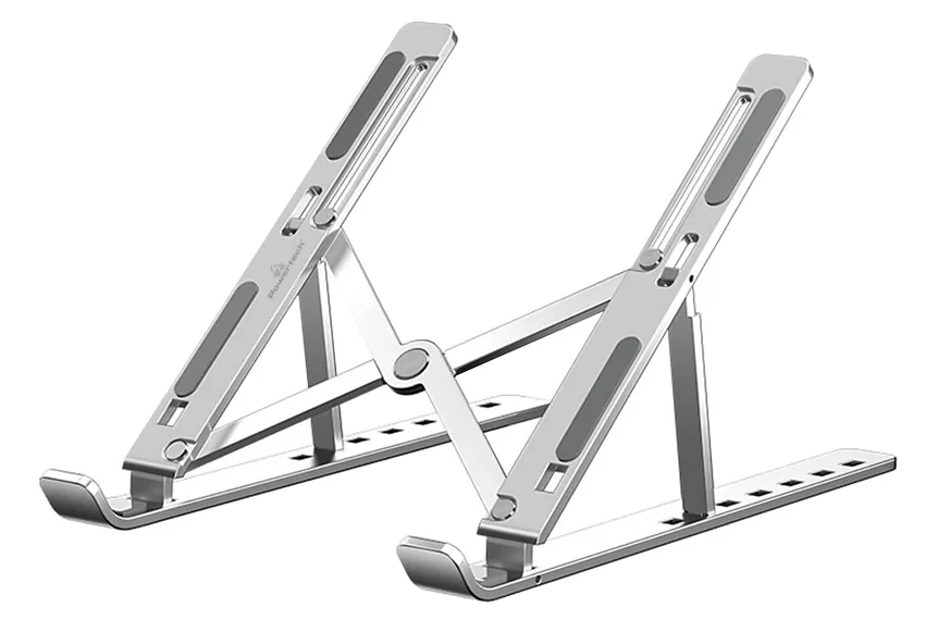 Φωτογραφία προϊόντος: POWERTECH μεταλλική βάση laptop PT-1160, έως 18", foldable, ασημί