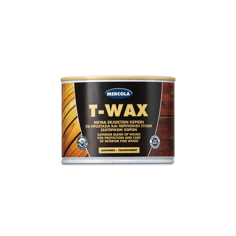 Φωτογραφία προϊόντος: MERCOLA T-WAX Προστατευτικό Διαφανές Κερί Ξύλων με Φυσικό Κερί Μέλισσας 375 ml