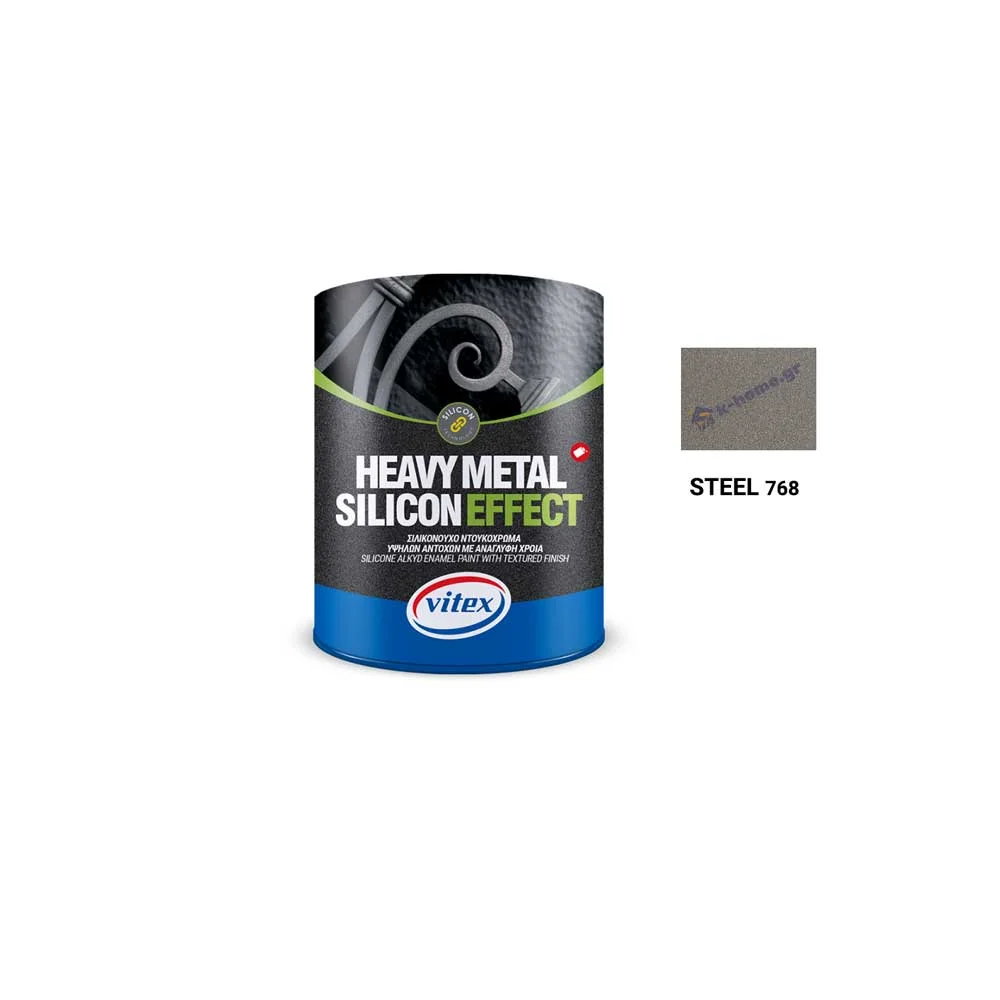 Φωτογραφία προϊόντος: Vitex HEAVY METAL SILICON EFFECT για Μέταλλο και Ξύλο ΜΑΤ 768-Steel 750 ml