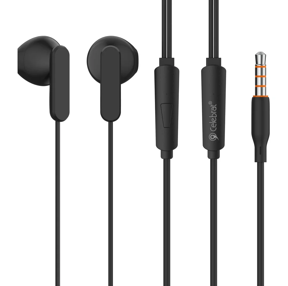 Φωτογραφία προϊόντος: CELEBRAT earphones με μικρόφωνο G23, 3.5mm σύνδεση, Φ14mm, 1.2m, μαύρα