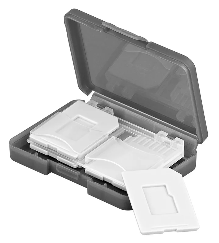 Φωτογραφία προϊόντος: GOOBAY θήκη για κάρτες SD & micro SD 95349, 4 θέσεις, διάφανη-γκρι