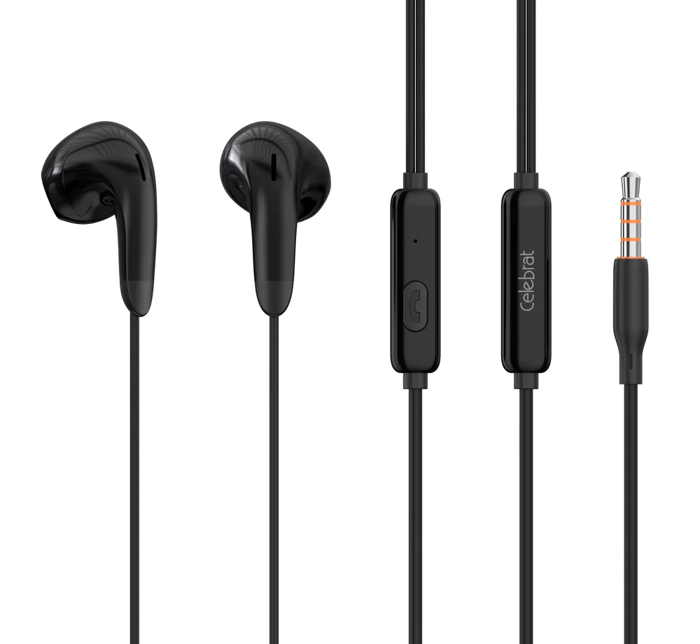 Φωτογραφία προϊόντος: CELEBRAT earphones με μικρόφωνο G27, 3.5mm σύνδεση, Φ14mm, 1.2m, μαύρα