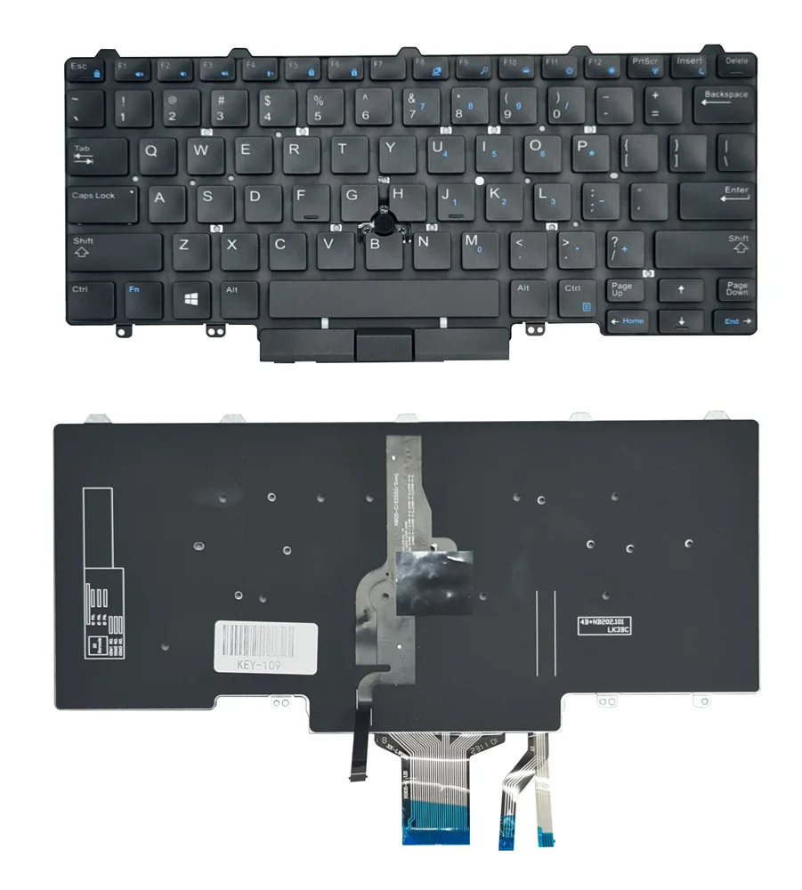 Φωτογραφία προϊόντος: UNBRANDED Πληκτρολόγιο για Dell Latitude 5490/5470/5480 KEY-109, backlight, μαύρο