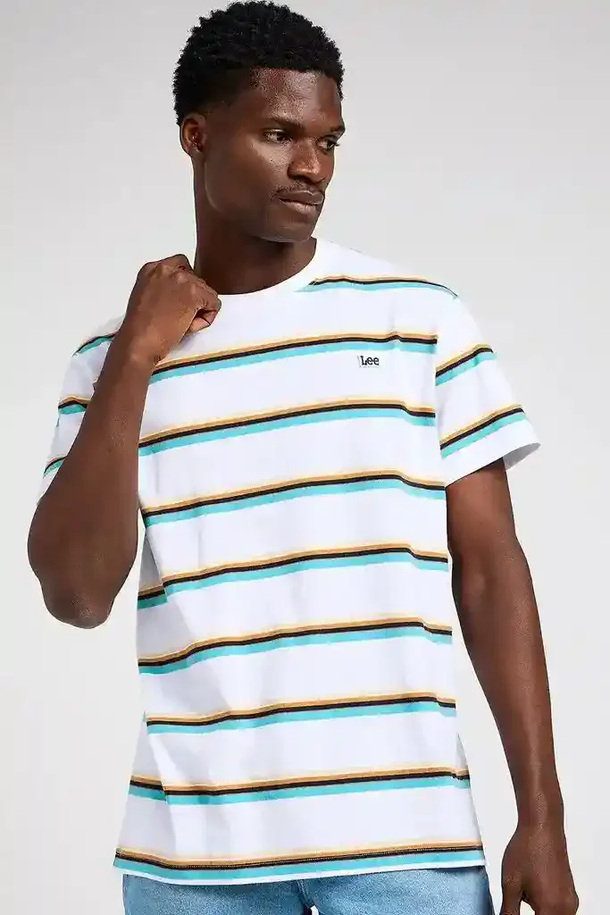 Φωτογραφία προϊόντος: ΑΝΔΡΙΚO Τ-SHIRT ME ΡΙΓΕΣ LEE REGULAR FIT BRIGHT WHITE