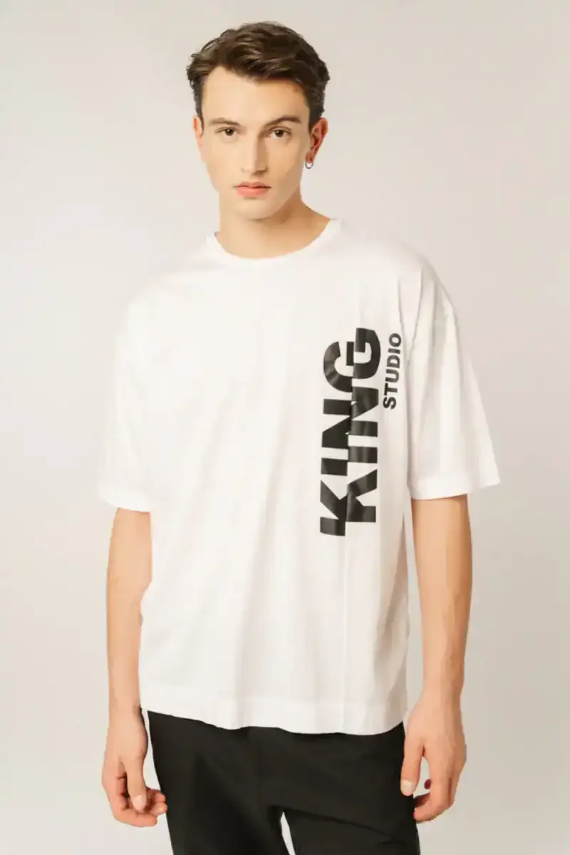 Φωτογραφία προϊόντος: ΑΝΔΡΙΚO Τ-SHIRT LOOSE FIT ME TYΠΩΜΑ EDWARD 'DEMAS' WHITE