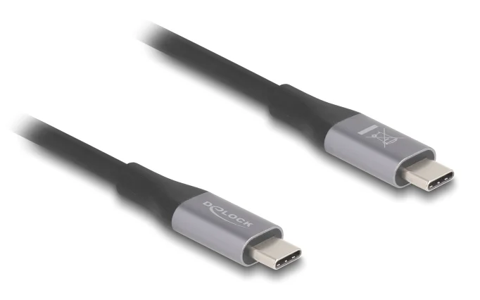 Φωτογραφία προϊόντος: DELOCK καλώδιο USB-C 81192, 240W, 40 Gbps, 8K, 2m, E-Marker, μαύρο