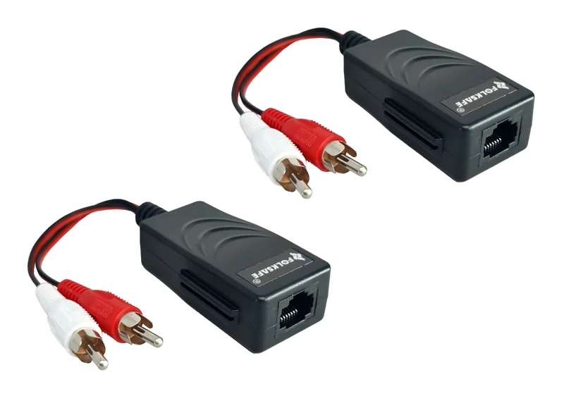 Φωτογραφία προϊόντος: FOLKSAFE audio extender FS-2001AA μέσω καλωδίου RJ45, RCA σε RCA, έως 1000m
