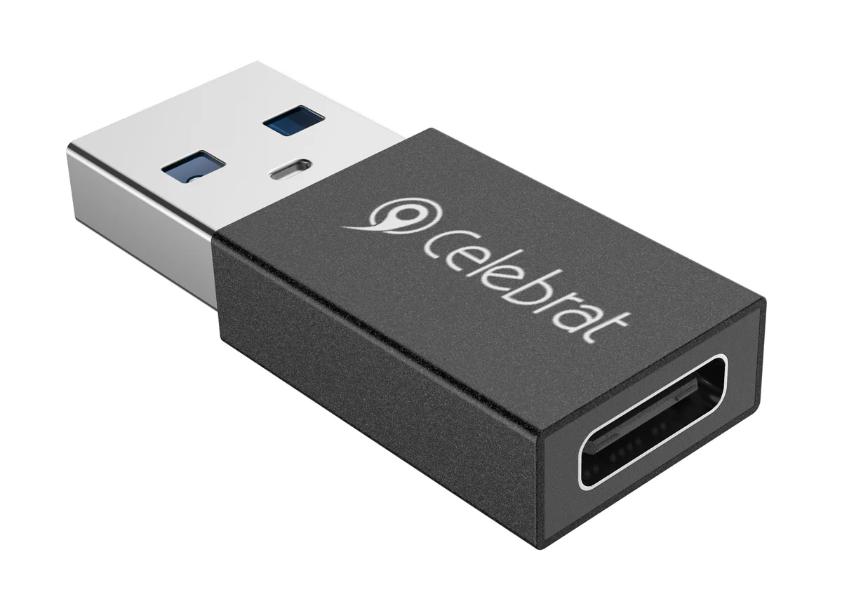 Φωτογραφία προϊόντος: CELEBRAT αντάπτορας USB 3.0 σε USB-C CA-01, 3A, 5Gbps, μαύρος