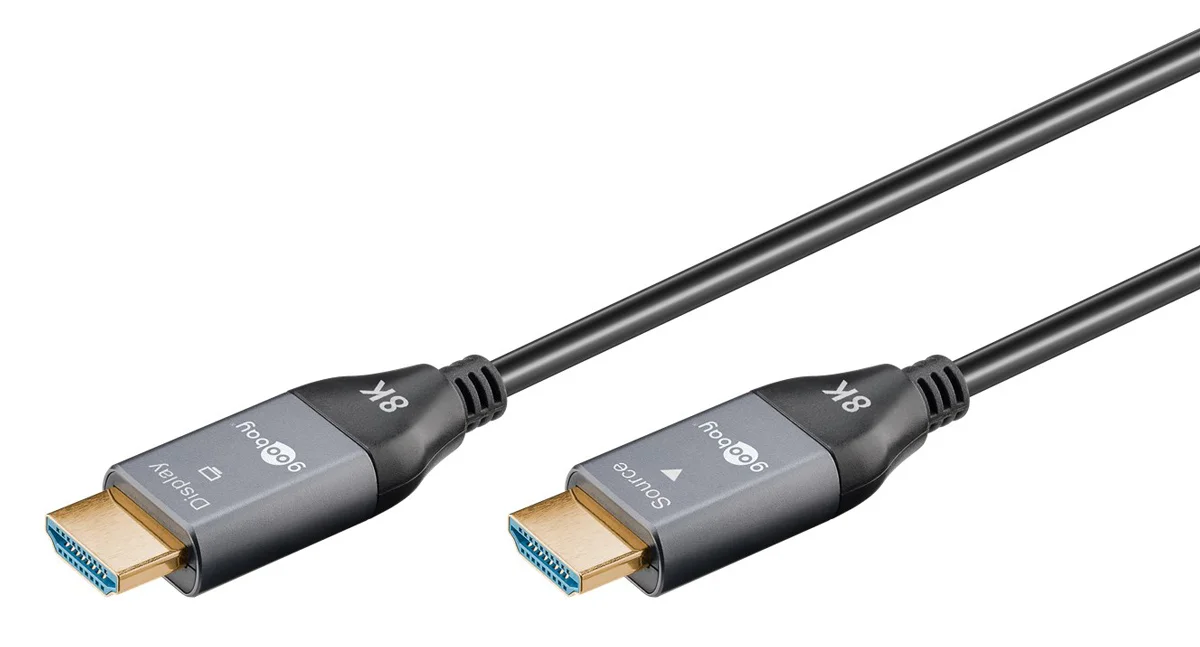 Φωτογραφία προϊόντος: GOOBAY καλώδιο HDMI 2.1 65558 με Ethernet, AOC, 8K/60Hz, 48 Gbps, 10m, μαύρο