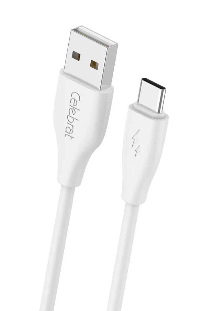 Φωτογραφία προϊόντος: CELEBRAT καλώδιο USB-C σε USB CB-31A, 3A, 480Mbps, 1m, λευκό