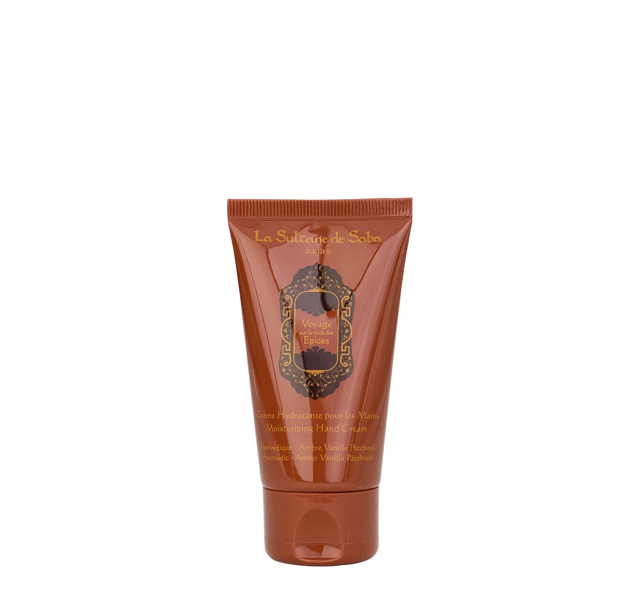 Φωτογραφία προϊόντος: HAND CREAM 50 ML LA SULTANE DE SABA AMBER VANILLA PATSOULI SPICES ROUTE AYUVERDIC AR002608