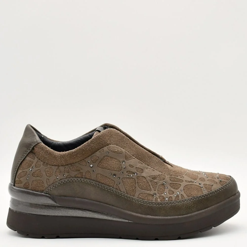 Φωτογραφία προϊόντος: Sneakers Γυναικεία Stonefly 221725 11F Cream 21 σε σουέτ δέρμα καφέ
