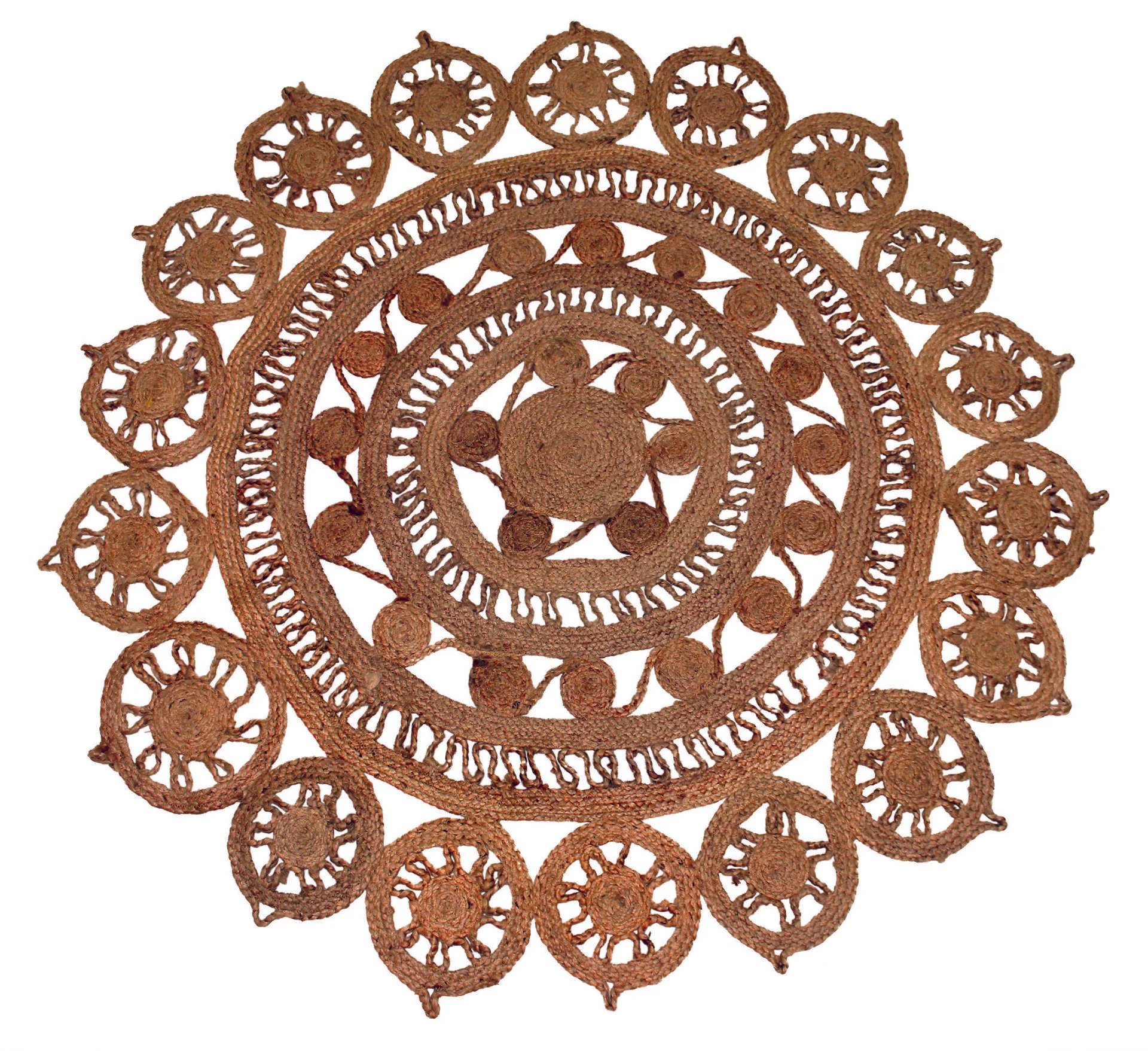 Φωτογραφία προϊόντος: ΧΑΛΙ ΓΙΟΥΤΑ PIEMONTE RUST- Klonaras Home Fashion 150cm-Στρογγυλό