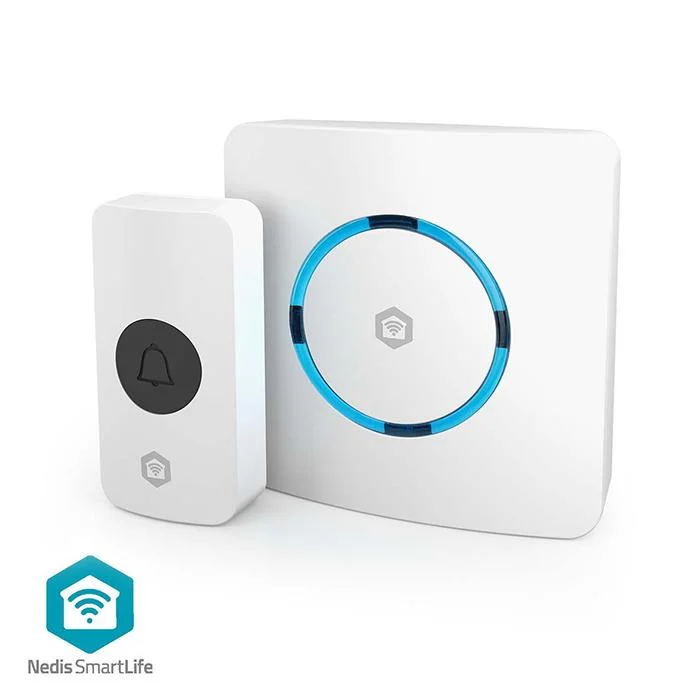 Φωτογραφία προϊόντος: NEDIS Ασύρματο plug-in smart εσωτερικό κουδούνι με σειρήνα, σε λευκό χρώμα.