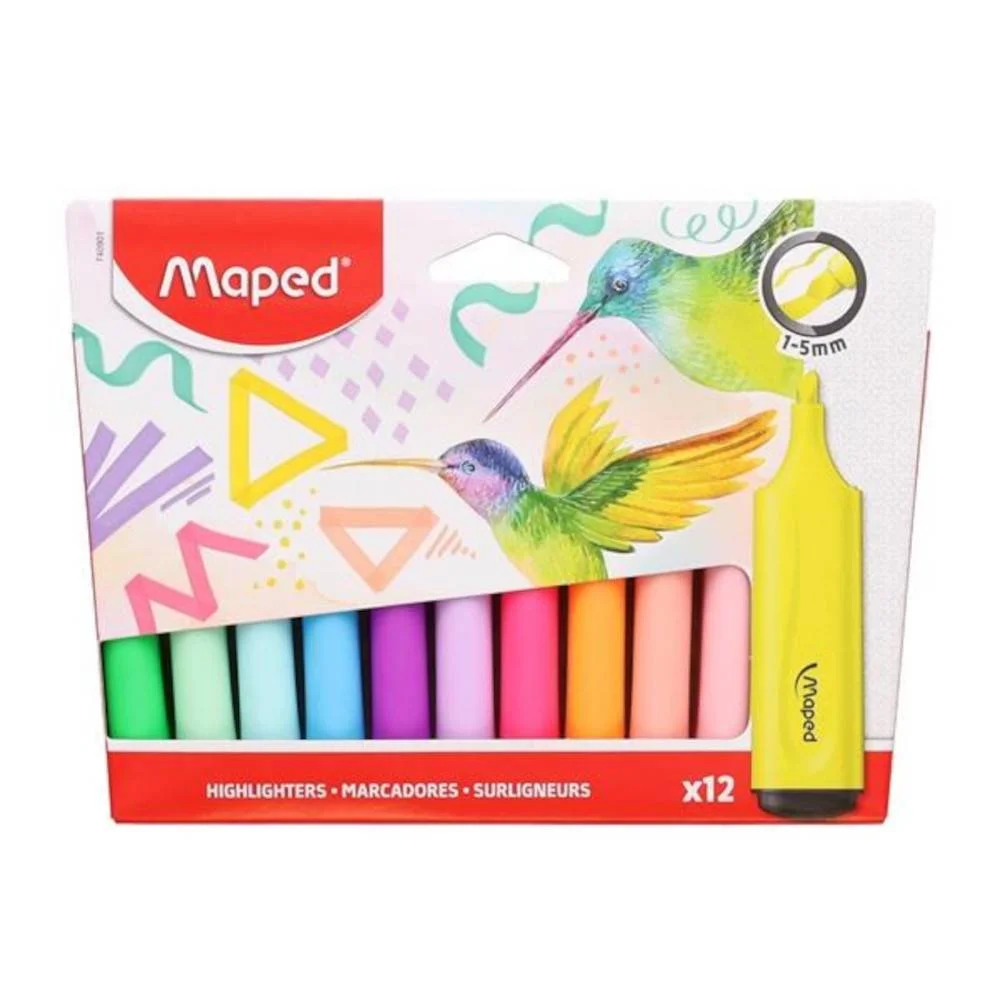 Φωτογραφία προϊόντος: Maped Fluo Pep s +amp; Pastel Μαρκαδόροι Υπογράμμισης Πολύχρωμοι 12ΤΕΜ