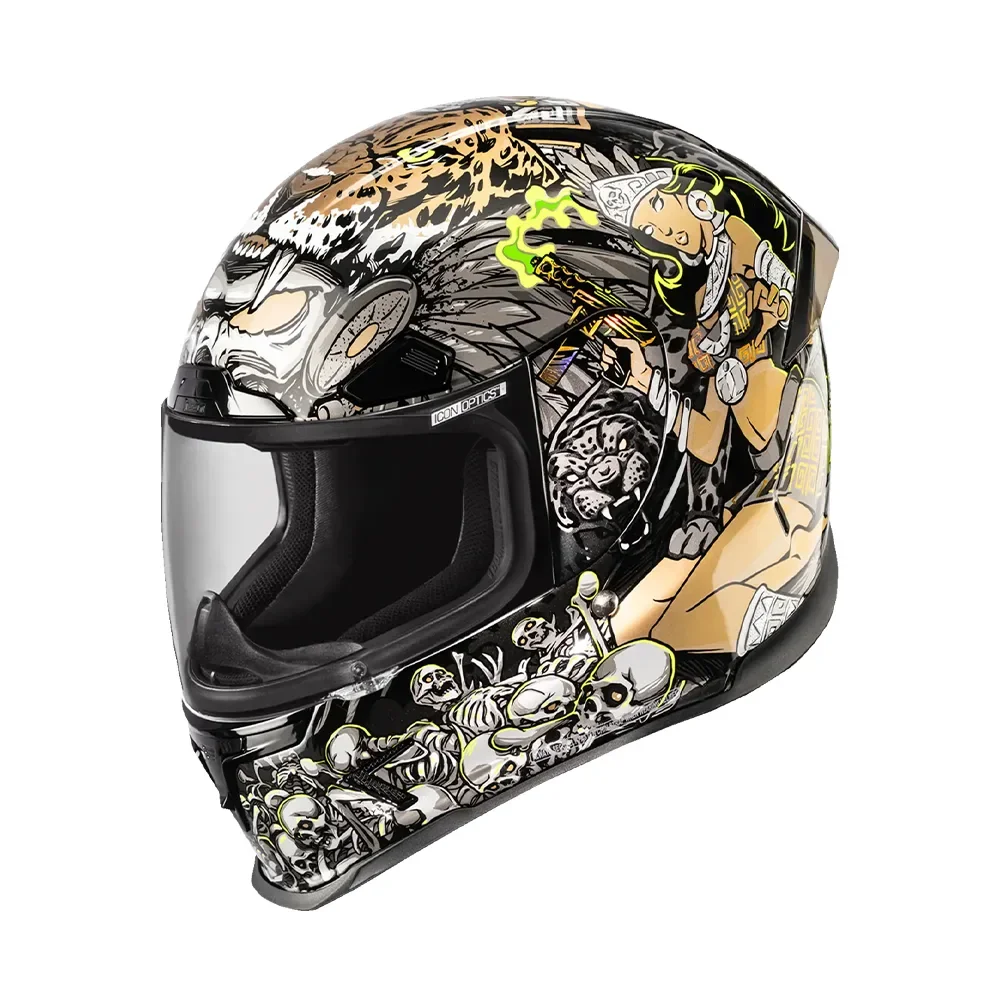 Φωτογραφία προϊόντος: ΚΡΑΝΟΣ FULL FACE AIRFRAME PRO AZTEC NINE GOLD ECE 22.06 | ICON