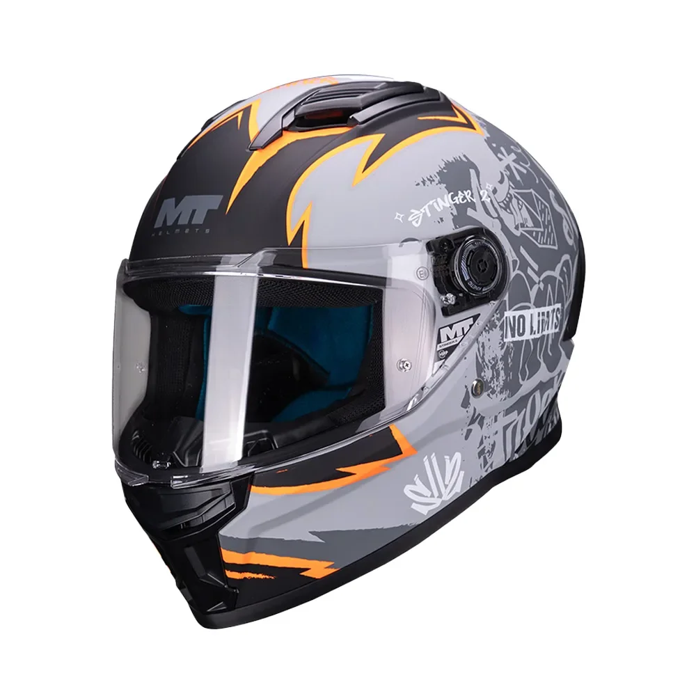 Φωτογραφία προϊόντος: ΚΡΑΝΟΣ FULL FACE STINGER 2 TAGGER C1 BLACK/GREY MATT ECE 22.06 | MT