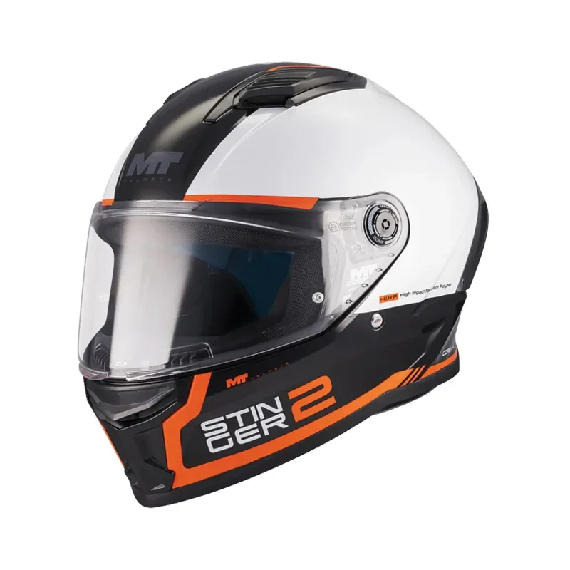 Φωτογραφία προϊόντος: ΚΡΑΝΟΣ FULL FACE STINGER 2 CORE B0 BLACK/WHITE/ORANGE GLOSS ECE 22.06 | MT