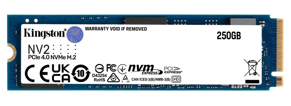 Φωτογραφία προϊόντος: KINGSTON SSD NV2 M.2 PCIE, 250GB, 3.000/1.300MBps