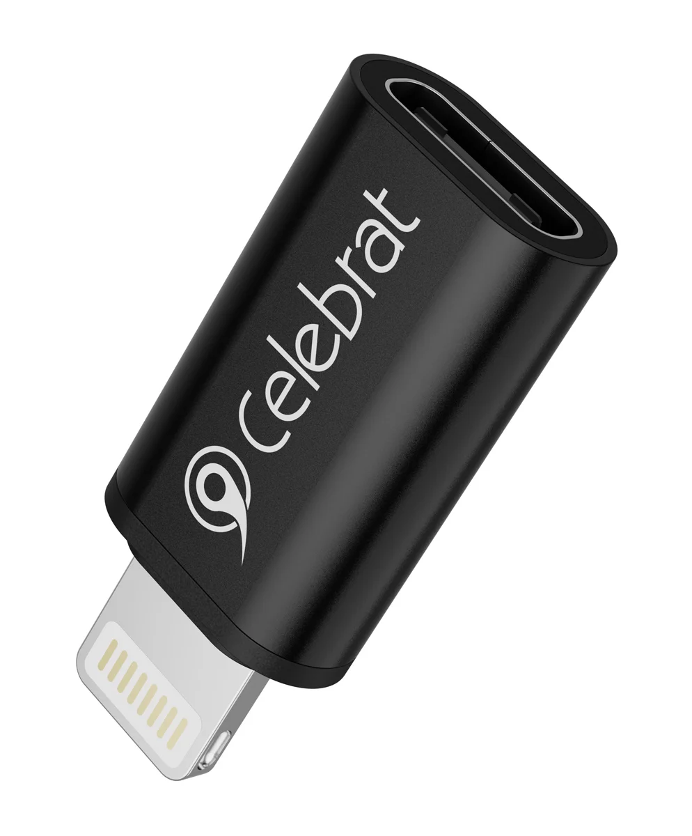 Φωτογραφία προϊόντος: CELEBRAT αντάπτορας Lightning σε USB-C CA-03, 2A, 480Mbps, μαύρος