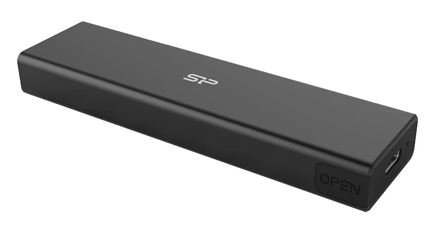 Φωτογραφία προϊόντος: SILICON POWER θήκη για M.2 PCIe NVMe/SATA SSD PD60, tool free, 10Gbps, μαύρη