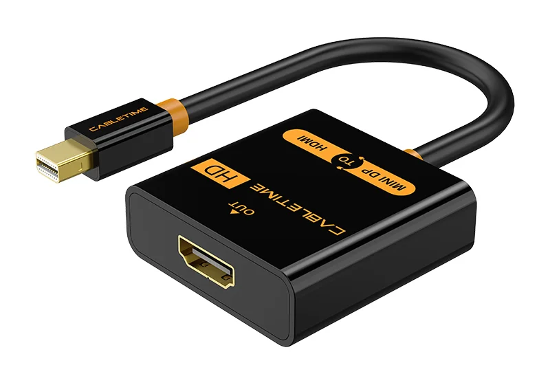Φωτογραφία προϊόντος: CABLETIME αντάπτορας mini DisplayPort σε HDMI CT-AV589-02G, 1080p, μαύρος