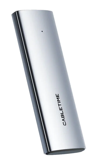 Φωτογραφία προϊόντος: CABLETIME θήκη για M.2 NVMe/SATA SSD CT-SSD03-AG tool free, 10Gbps, γκρι