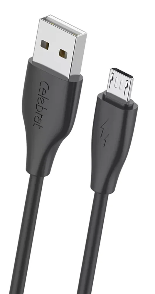 Φωτογραφία προϊόντος: CELEBRAT καλώδιο micro USB σε USB CB-31, 3A, 480Mbps, 1m, μαύρο