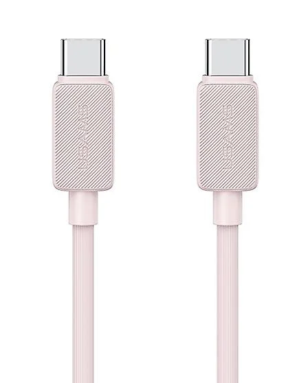 Φωτογραφία προϊόντος: USAMS καλώδιο USB-C σε USB-C US-SJ691, 60W, 480Mbps, 1m, ροζ