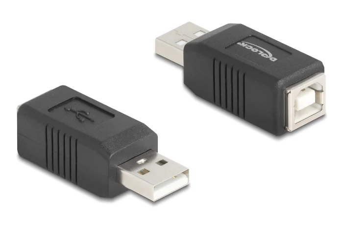 Φωτογραφία προϊόντος: DELOCK αντάπτορας USB σε USB Type B 67202, 480Mbps, μαύρος