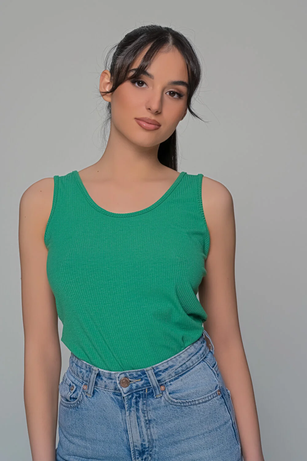 Φωτογραφία προϊόντος: Milena By Paris Γυναικείο Φανελάκι με Φαρδιά Τιράντα Πράσινο