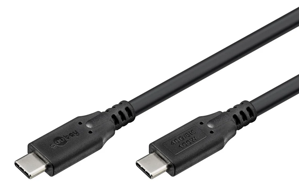 Φωτογραφία προϊόντος: GOOBAY καλώδιο USB-C 74193, USB4, 100W, 40Gbps, 8K/60Hz, 2m, μαύρο