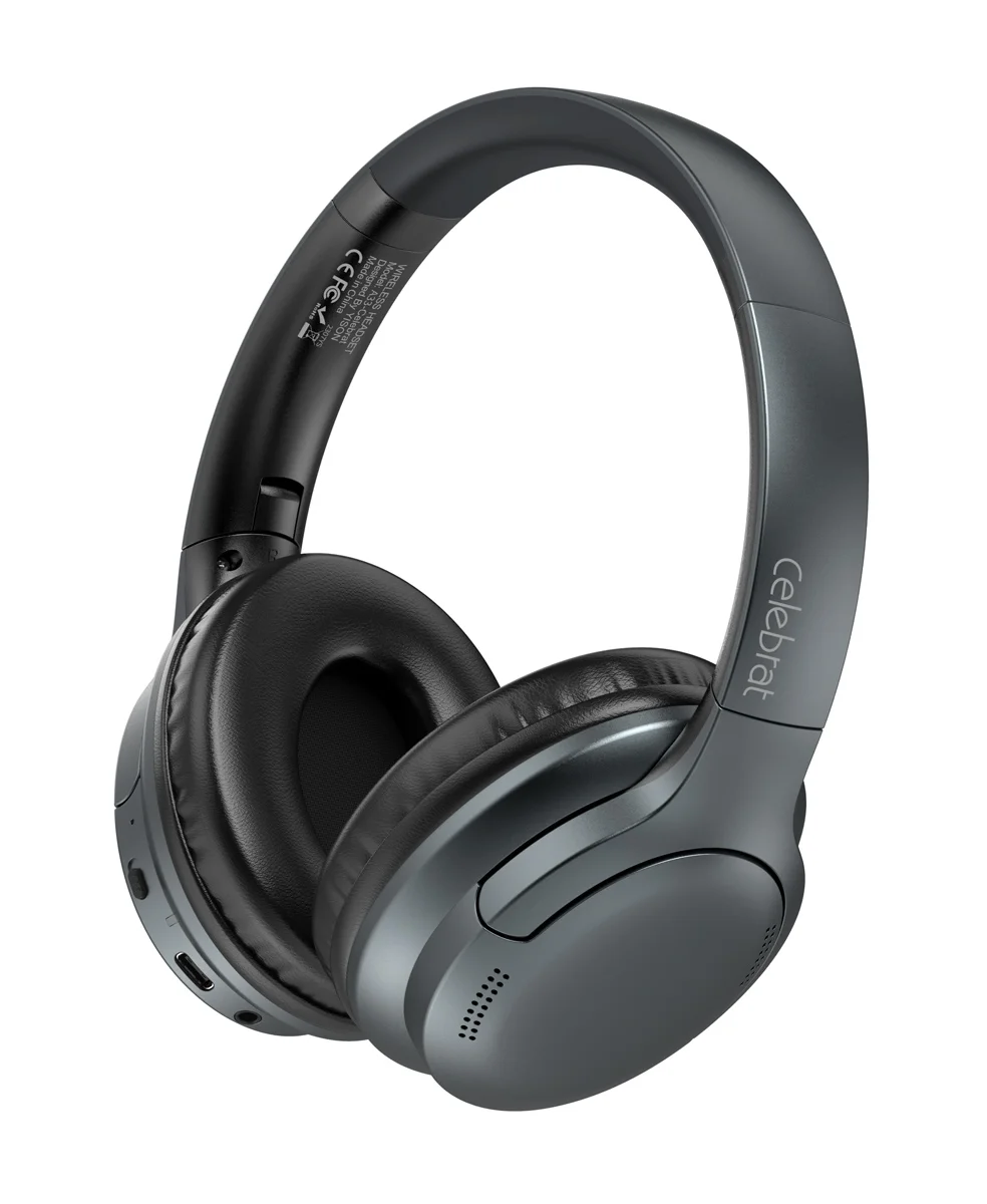 Φωτογραφία προϊόντος: CELEBRAT headphones A33, ασύρματα & ενσύρματα, ANC, 40mm, 300mAh, μαύρα
