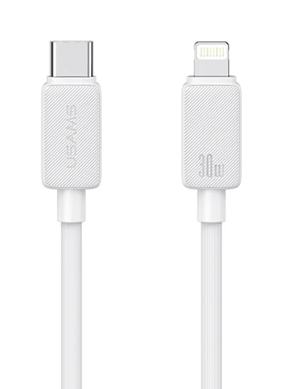 Φωτογραφία προϊόντος: USAMS καλώδιο Lightning σε USB-C US-SJ692, 30W, 480Mbps, 1m, λευκό