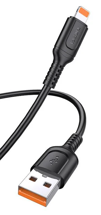 Φωτογραφία προϊόντος: KAKUSIGA καλώδιο Lightning σε USB KSC-805, 2.4A, 480Mbps, 1m, μαύρο