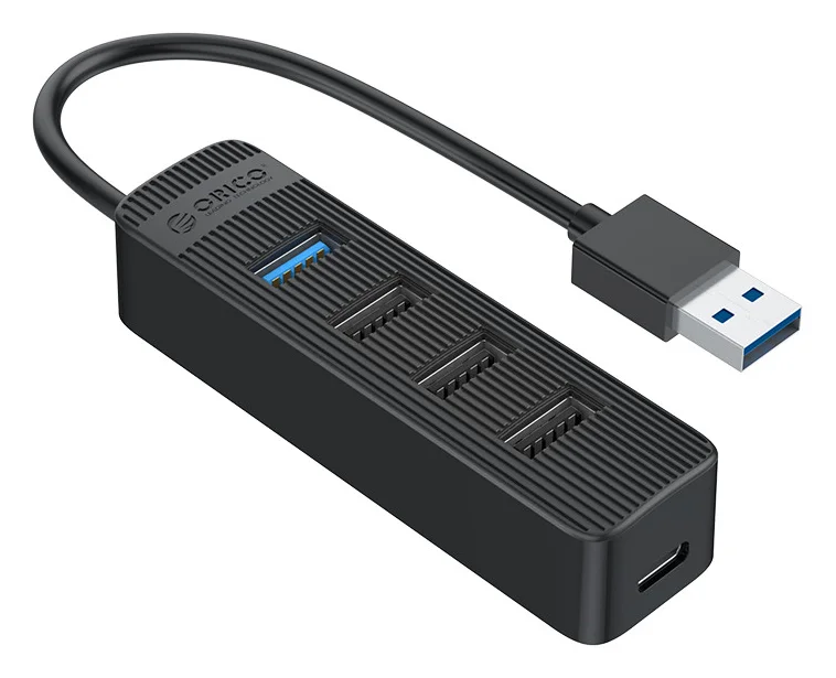 Φωτογραφία προϊόντος: ORICO USB hub TWU32-4A, 4x θυρών, USB 3.0, 5Gbps, USB σύνδεση, έξτρα τροφοδοσία, μαύρο