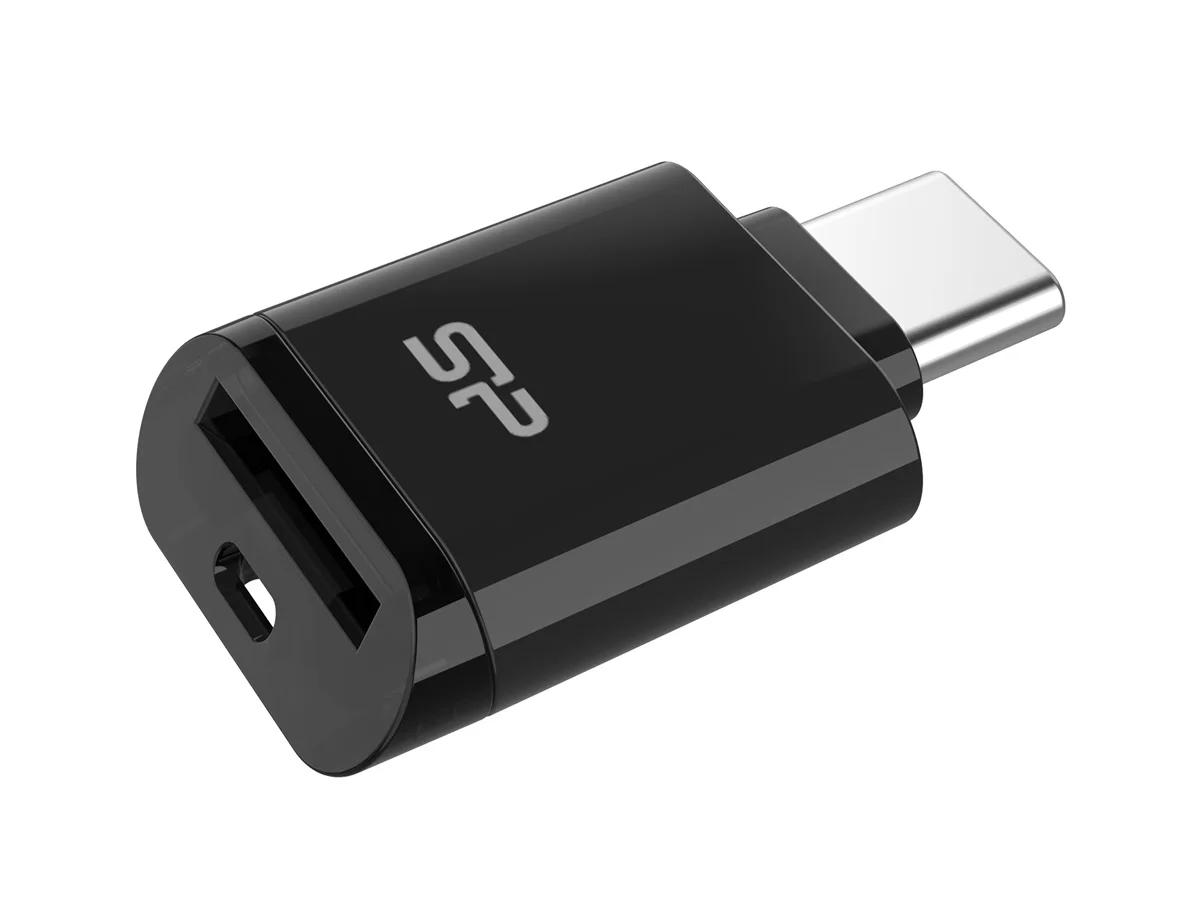 Φωτογραφία προϊόντος: SILICON POWER card reader C200 για micro SD, USB-C, USB 3.2, 180/165MBps, μαύρο