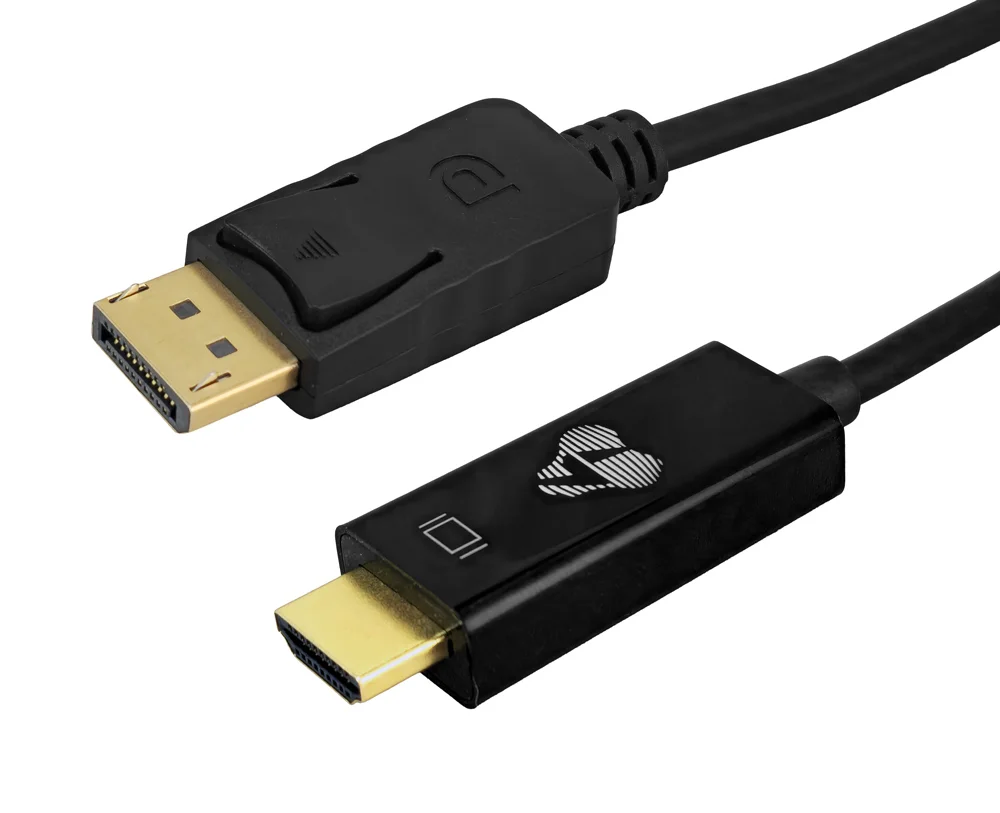 Φωτογραφία προϊόντος: POWERTECH καλώδιο DisplayPort σε HDMI CAB-H182, 4K/30Hz, 21.6 Gbps, 1m, μαύρο