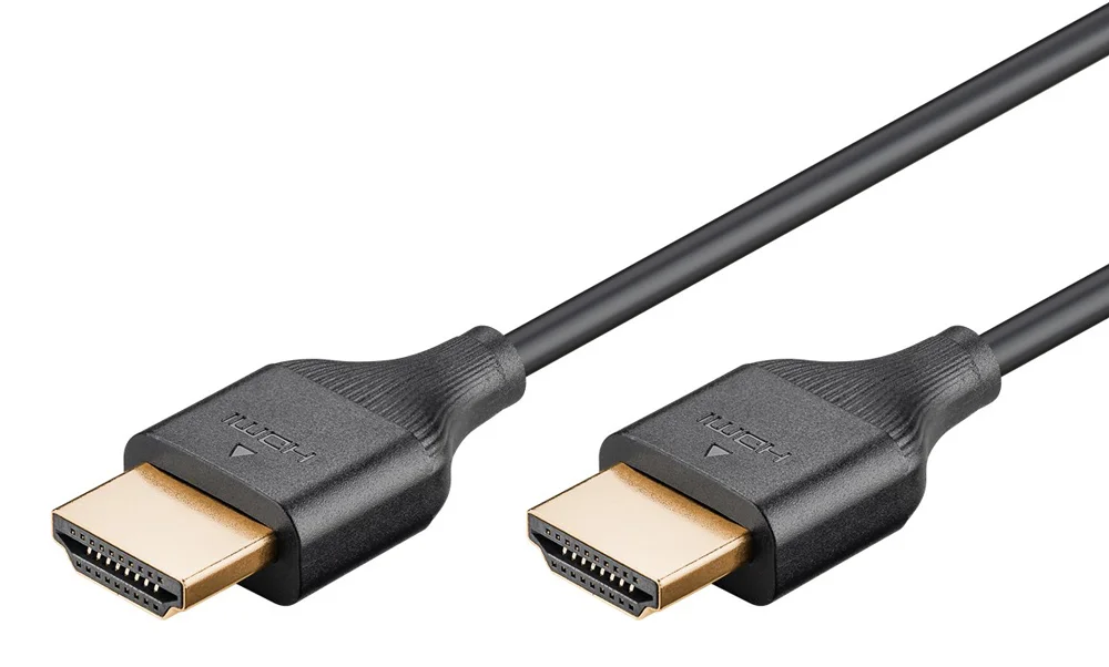 Φωτογραφία προϊόντος: GOOBAY καλώδιο HDMI 75294 με Ethernet, slim, 4K/60Hz, 18 Gbps, 2m, μαύρο