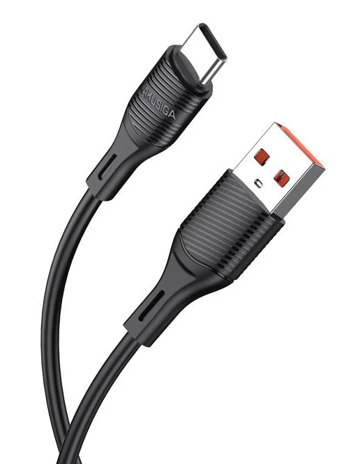 Φωτογραφία προϊόντος: KAKUSIGA καλώδιο USB-C σε USB KSC-953, σιλικόνης, 3A, 480Mbps, 1m, μαύρο
