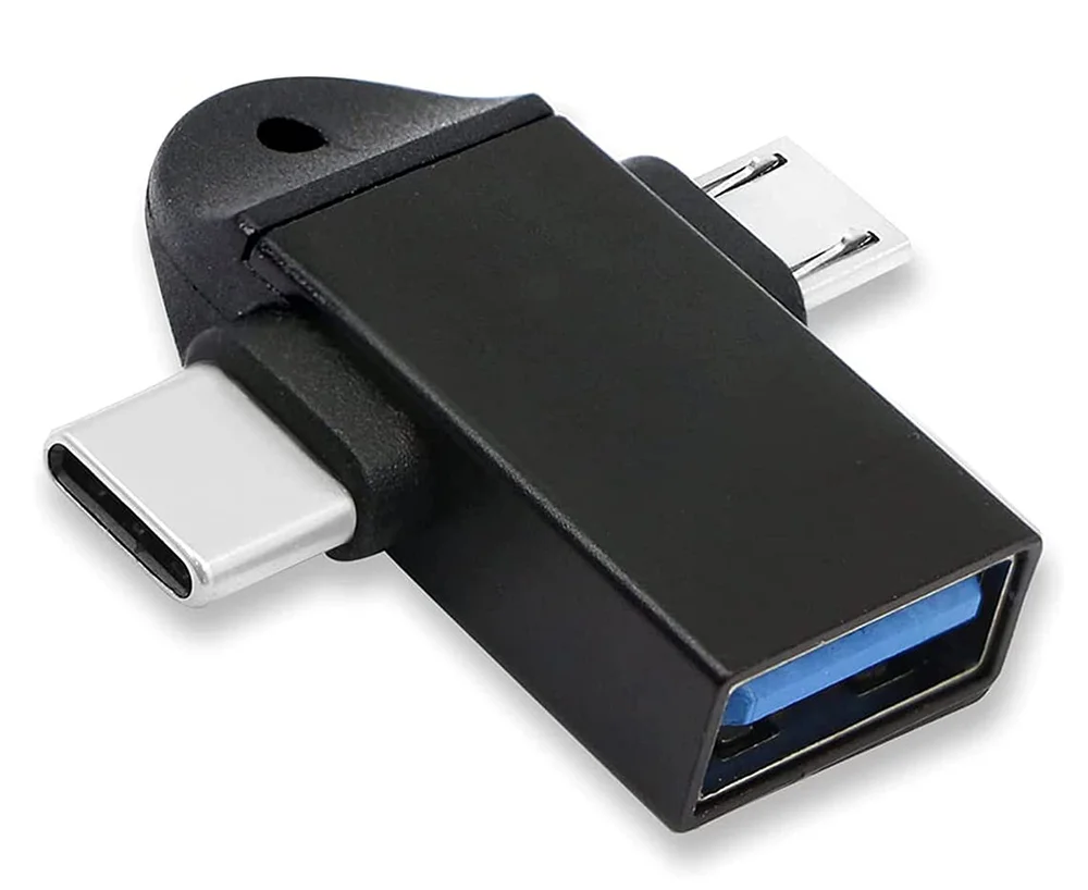 Φωτογραφία προϊόντος: POWERTECH αντάπτορας USB σε USB-C & micro USB CAB-UC090, 5Gbps, μαύρος