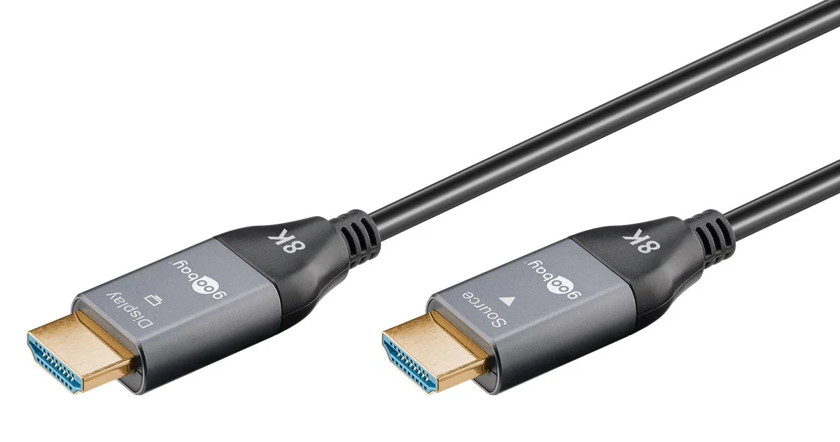 Φωτογραφία προϊόντος: GOOBAY καλώδιο HDMI 2.1 76277 με Ethernet, AOC, 8K/60Hz, 48 Gbps, 40m, μαύρο