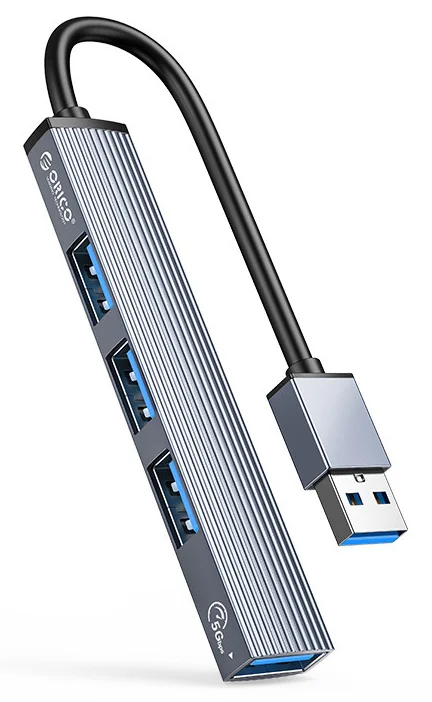 Φωτογραφία προϊόντος: ORICO USB hub AH-A13, 4x θυρών, USB 3.0, 5Gbps, USB σύνδεση, γκρι