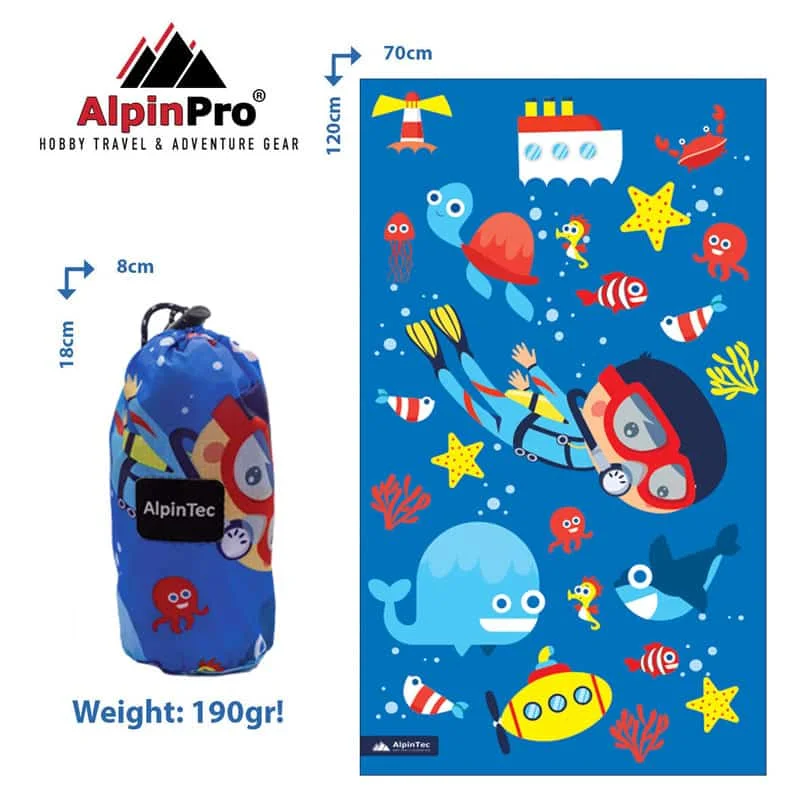 Φωτογραφία προϊόντος: AlpinTec - AlpinPro Πετσέτα Microfiber Dryfast AlpinTec Kids Diving