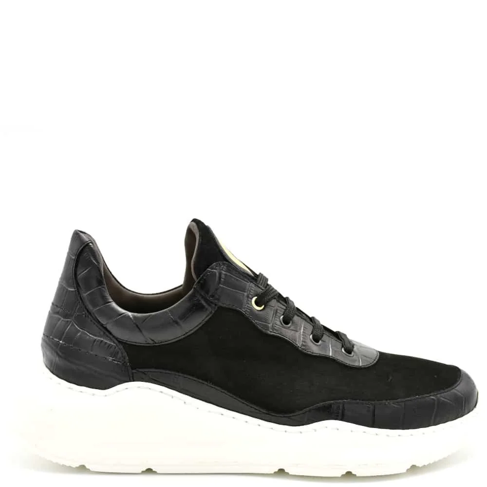 Φωτογραφία προϊόντος: Sneakers Γυναικεία Chaniotakis 2308 BLACK σε μαύρο δέρμα